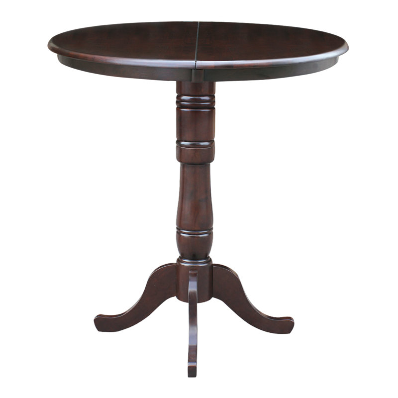 Dragana Extendable Solid Wood Dining Table, Rich Mocha/Rich Mocha