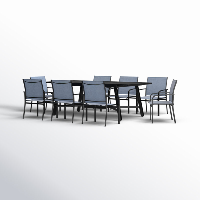 Ensemble de salle à manger rectangulaire pour 8 personnes Alyah