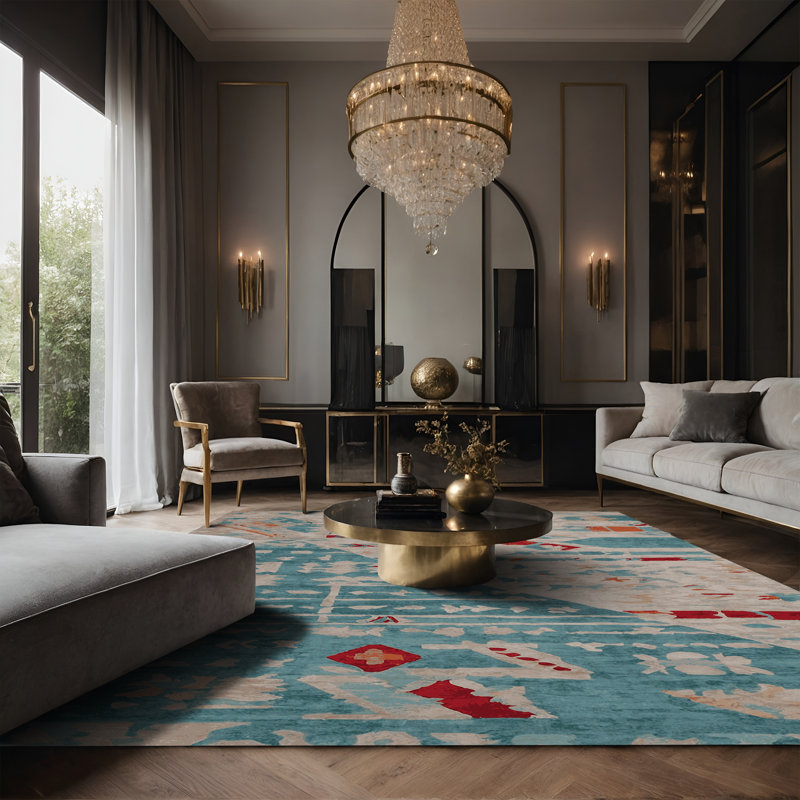 Tapis gris soyeux et moelleux, Rectangle 2 pi x 3 pi