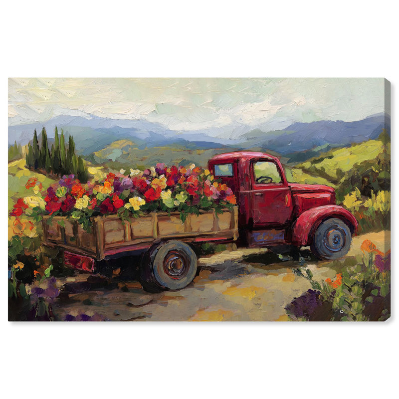 Fleurs en transit I, impressions sur toile par Art Remedy, 10" H x 15" W, Toile tendue avec châssis