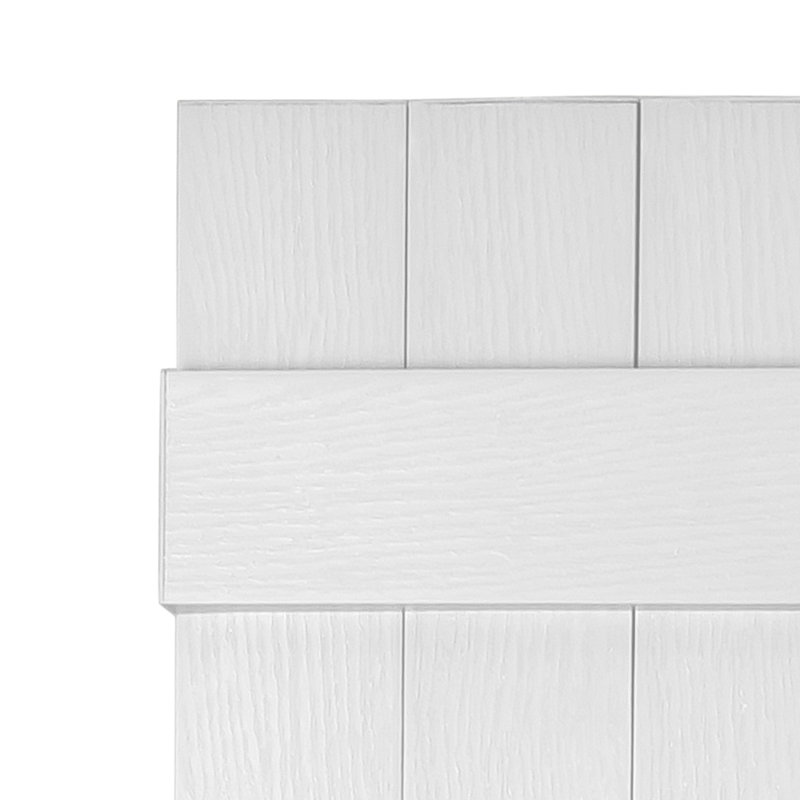 Persiennes personnalisées fermées à 3 planches, 49", Blanc