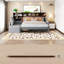 Grand lit escamotable peu encombrant, design moderne gris en MDF avec canapé