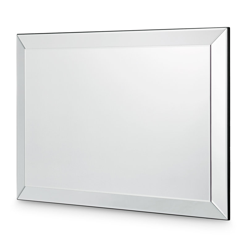 Carmela Rectangle Beveled Wall Mirror, Black