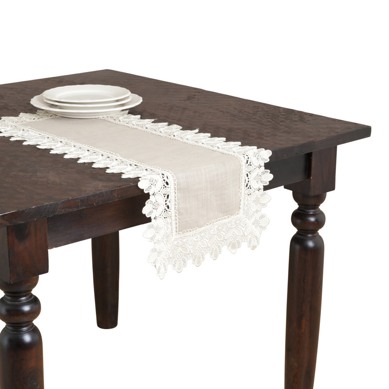 Ozment Table Runner, 36" x 16", Taupe