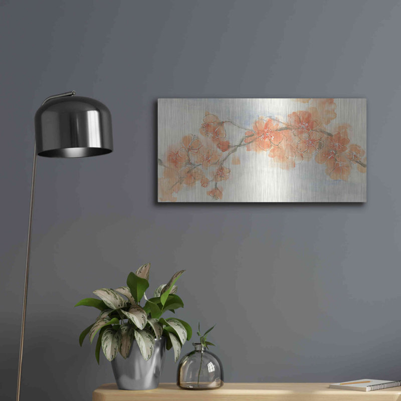 «Peach Blossom II» par Chris Paschke, H 12 po x l 24 po