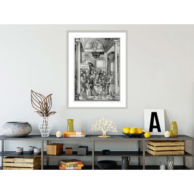 La Vierge et l'enfant avec les saints par Albrecht Dürer, impression giclée sur cadre