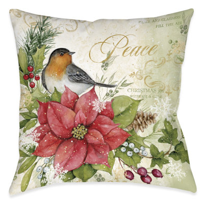 Winter Medley Floral Reversible Throw Pillow
