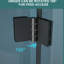 Porte de douche noire matte avec dimensions de l 32 po x H 72 po, verre trempé, finition bi longue durée de vie, H 72 po, finition
