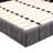 King Size Chenille Upholstered Platform Bed with Checkerboard Headboard-48068465