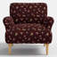 Fauteuil Bristol Ditsy Dahlia bourgogne-139336517-139336514