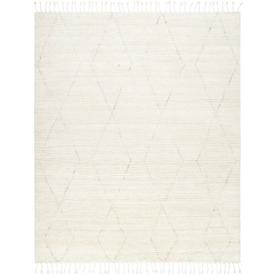 Talon Hand-Knotted Geometric Cream Rug