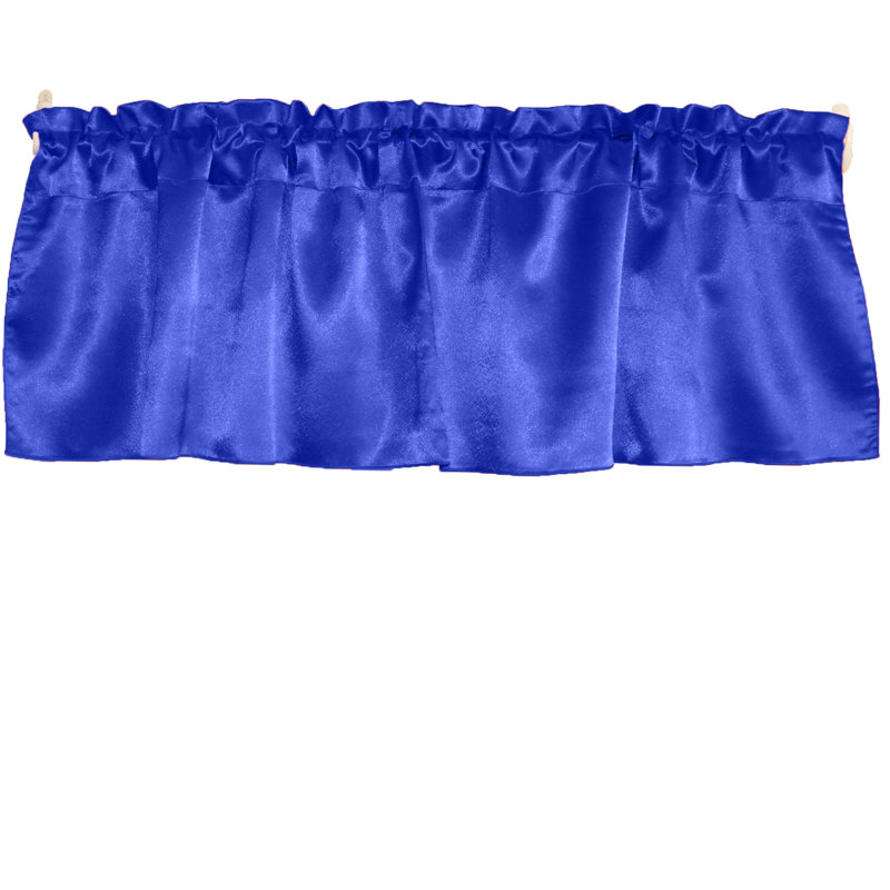 Danijah Tailored Window Valance, 58" W x 18" L, Royal Blue