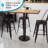 Beverly Round Restaurant Table Base with 3" Dia. Bar Height Column-7165738