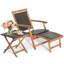 Chaise de patio pliante en bois Karlye