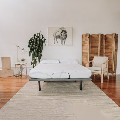 Omne Sleep 8 Inch Memory Foam Mattress Queen In White/Light Blue