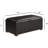 Convertible Leather Storage Bench With 2 Black Ottomans For Living Room, Nail Heads Style, 16" H X 39.68" W 40" D Bench, 13" 13.5" Ottomans, To Table, Great Feature,