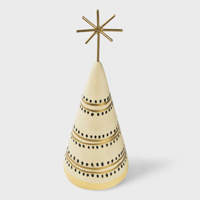 Figurine d'arbre de Noël Mela Artisans, jaune