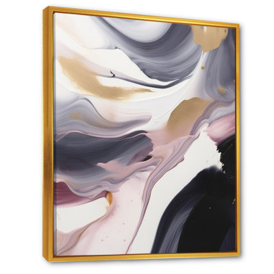 Symphonie de marbre gris et or I - impressions sur toile de marbre abstraites