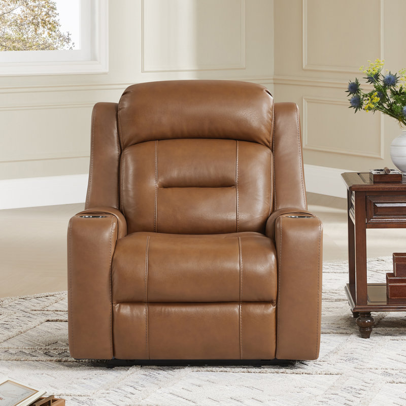 Très grand fauteuil inclinable électrique Olathe, Selle de cuir