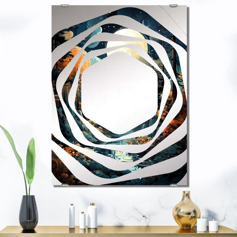 Miroir mural Dalira - Forest River Mountains MIR141232, 40 po x 30 po