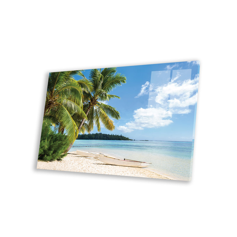 Impression de plage tropicale sur verre acrylique