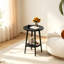 Ensemble de tables basses rondes 3 pièces, ensemble de table de salon moderne avec tablette de rangement, 1 table basse et 2 tables d'appoint, pieds en métal stables, facile à assembler pour la maison-133527097-133527098