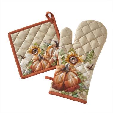 SKL Home 100% Cotton Potholder & Oven Mitt Set