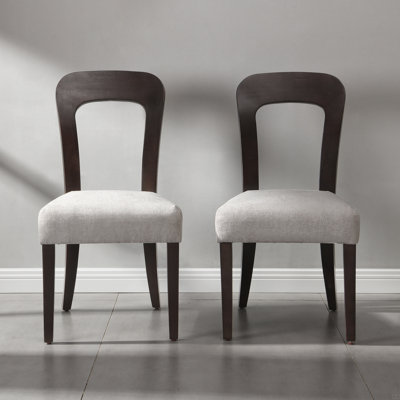 Dining Chairs Set Of 2, Upholstered Kitchen Side Chairs With Solid Rubber Wood Legs, 330 Lbs Weight Capacity