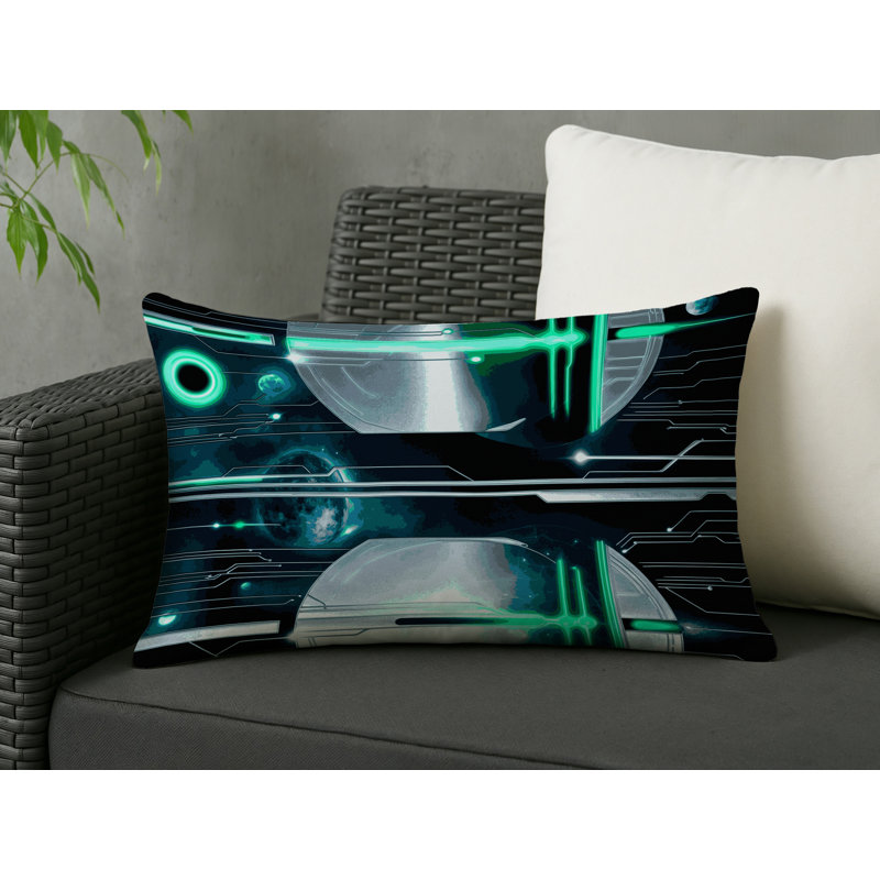 Zenith Thread Indoor And Outdoor Throw Pillow, Rectangle 14"H x 20"W