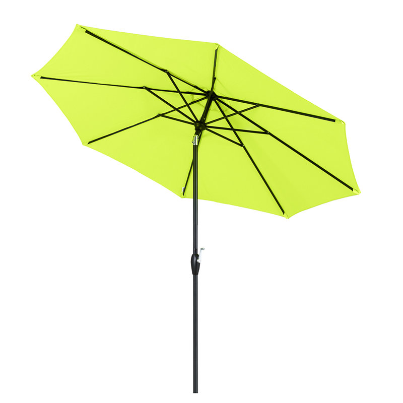 Parasol de marché 9 pi Kronqui, Lime, Inclinaison automatique