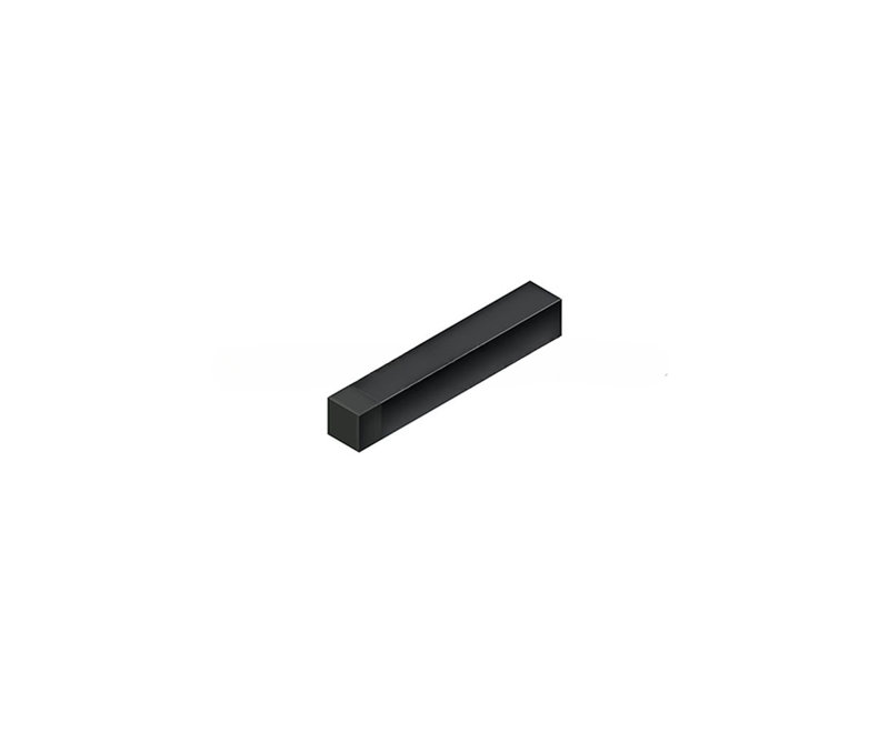 Deltana BDSS40U19 4" Modern Square Baseboard Bumper, Solid Brass in Paint Black