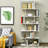  2 PCS 75” H x 31.5” H 6-Tier S-Shaped Geometric Bookcase-158274799