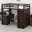 Lit mezzanine avec tiroirs, bureau et garde-robe