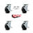 4 Piece Rubber on Steel Caster Set