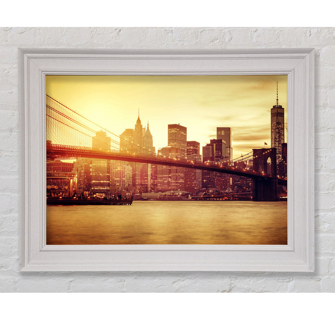 Brooklyn Bridge Splendour Gerahmter Druck