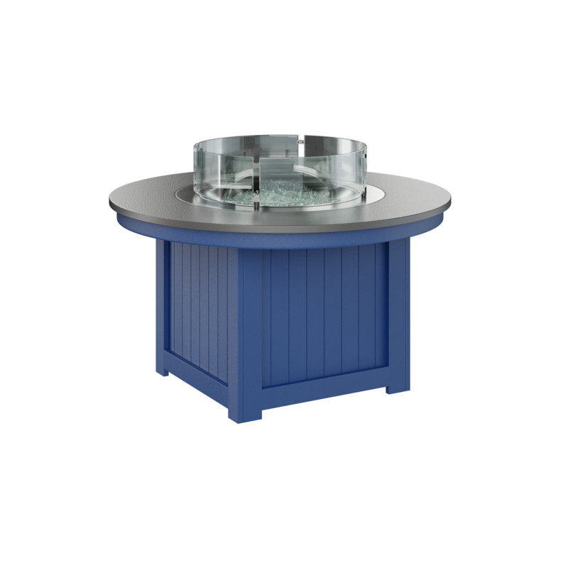 Foyer de table rond Berlin Gardens Donoma, H 25 po x l 44 po x P 44 po, Plateau martelé en acier inoxydable avec base ble