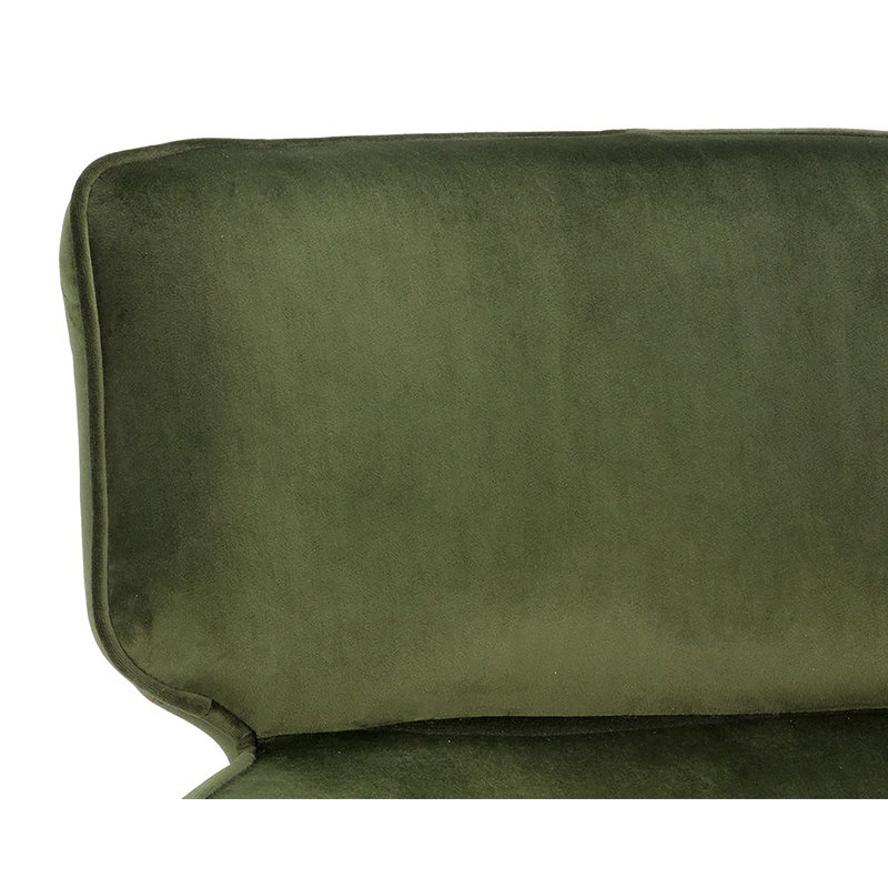 Armchair Chair with Ottoman, Green