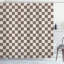Ensemble de rideau de douche à carreaux et crochets-44332746-126597089