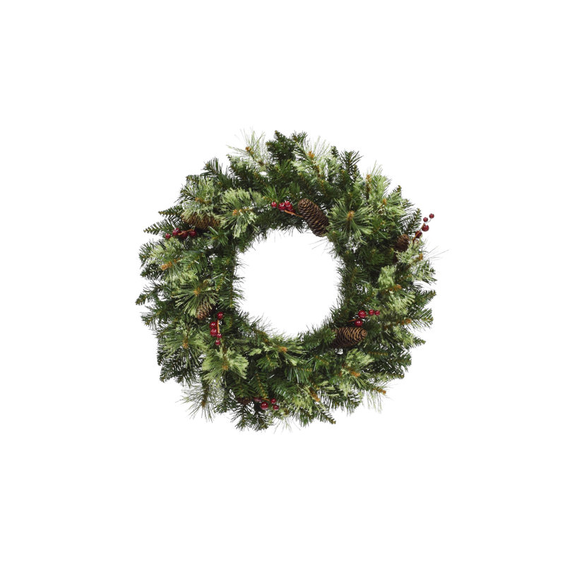 Faux Pinecones 24'' Wreath