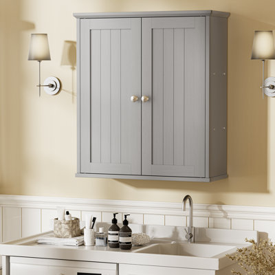 Armoire de salle de bain avec barre à serviettes et tablette