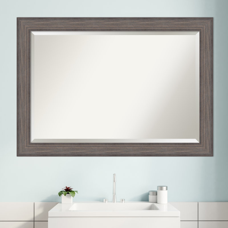 Heidenreich Wood Flat Wall Mirror, 29.25" H x 41.25" W