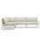 Canapé modulaire d'extérieur réversible de 101,5 po de largeur avec coussins Sunbrella