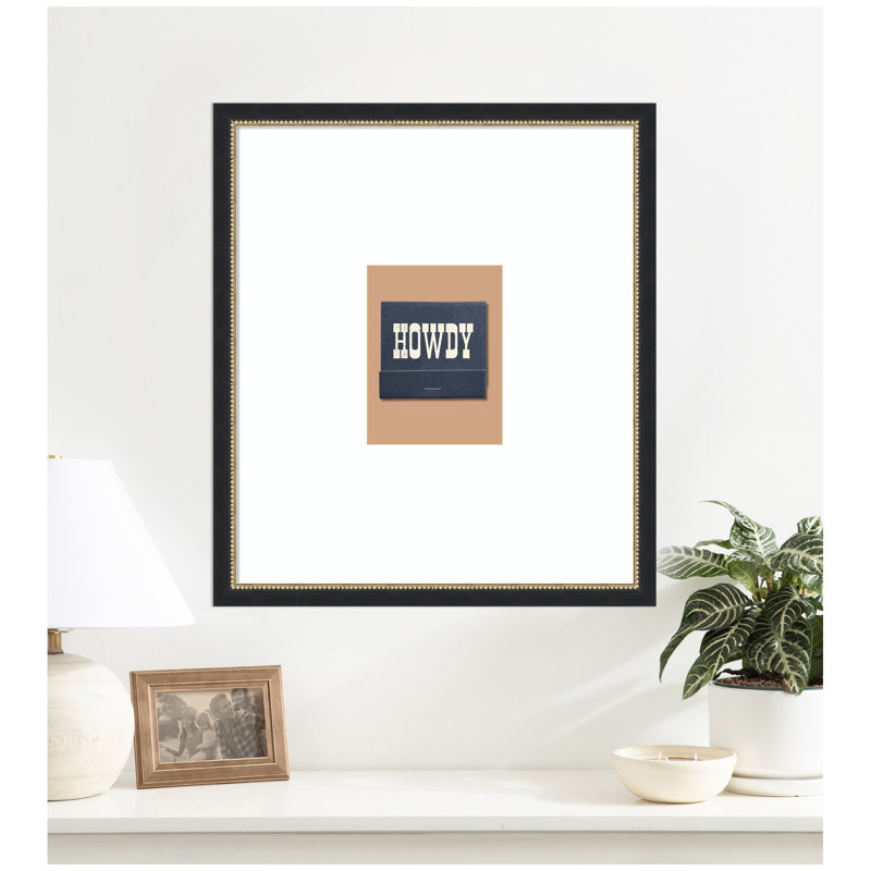«Howdy Matchbook Blue» par Megan Ryan, reproduction d'art encadrée, H 26 po x l 23 po