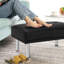 Repose-pieds rectangulaire en similicuir de 20 po de largeur-61529204