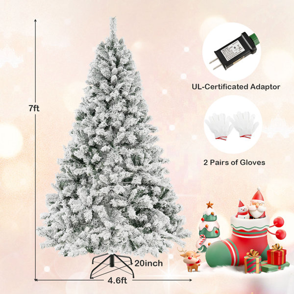 The Bluffton Lighted Artificial Christmas Tree - Includes A Tree Storage Bag and Remote Control The Holiday Aisle Size: 7