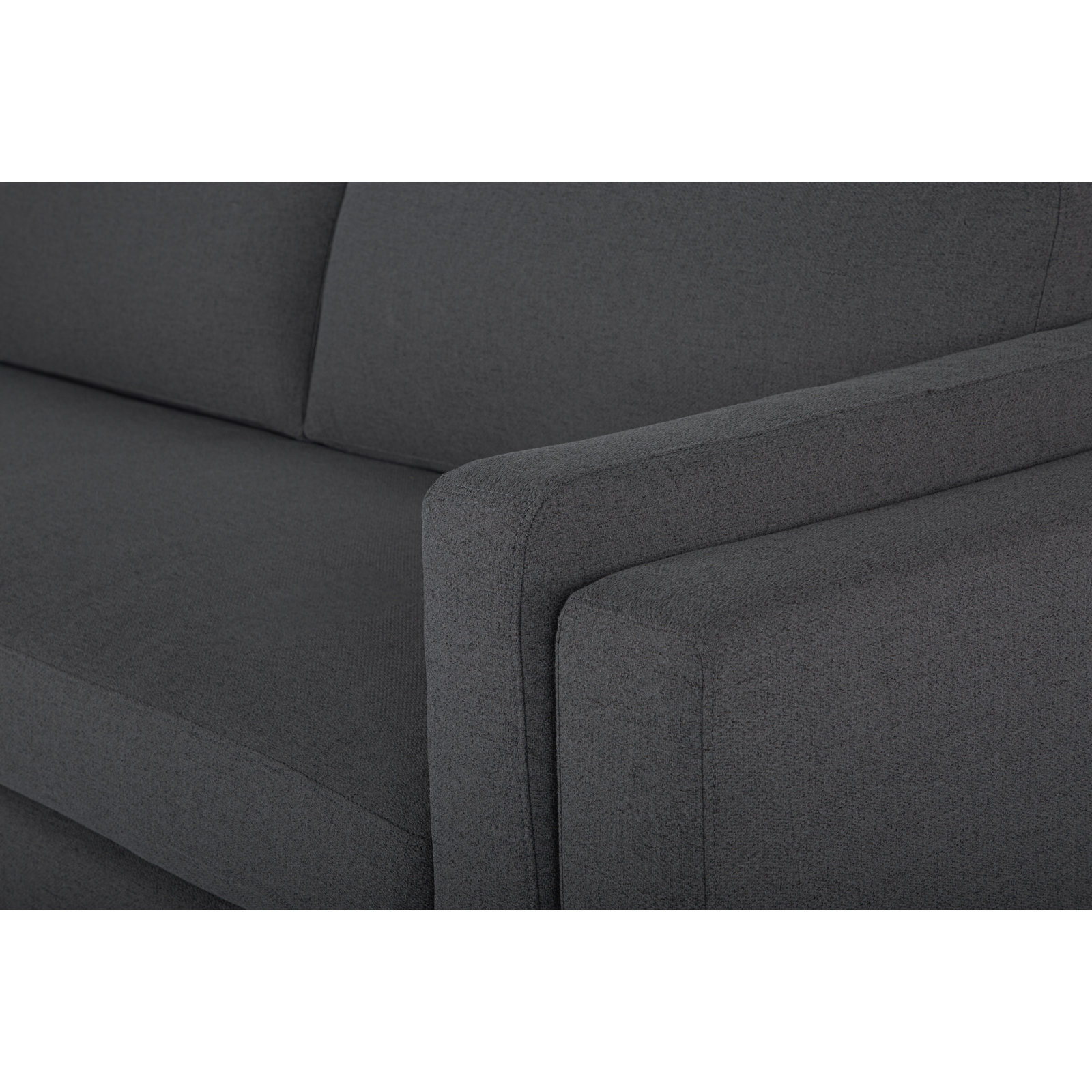 99" Sofa, Charcoal Textured Performance Basketweave