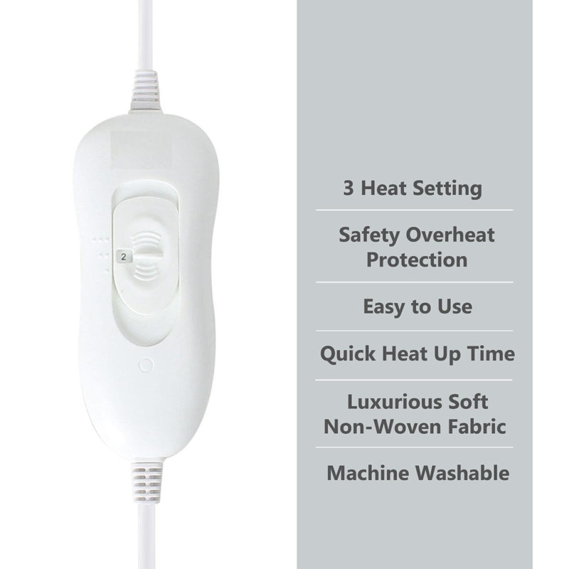 MantraRaj Fast Heating Electric Throw Heated Under Blanket 3 Heat Settings Electric Blanket