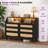  47.2'' Wide 6 - Drawer Dresser Rattan Bedroom Dresser Wood Dresser-338060891
