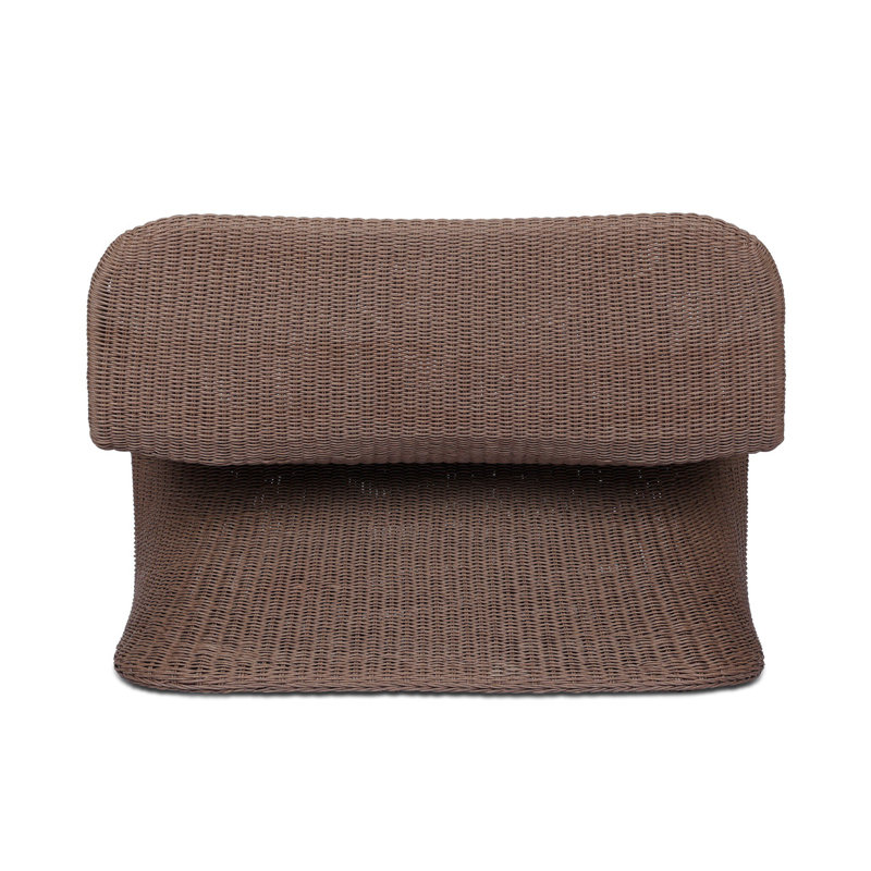 Portia Upholstered Dining Bench, Tanned Weave