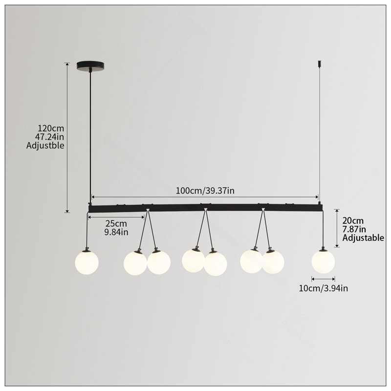 - Lustre sphère lumineuse [sans ampoule]
